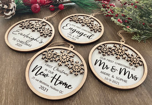 'FIRST CHRISTMAS' Holiday Ornaments