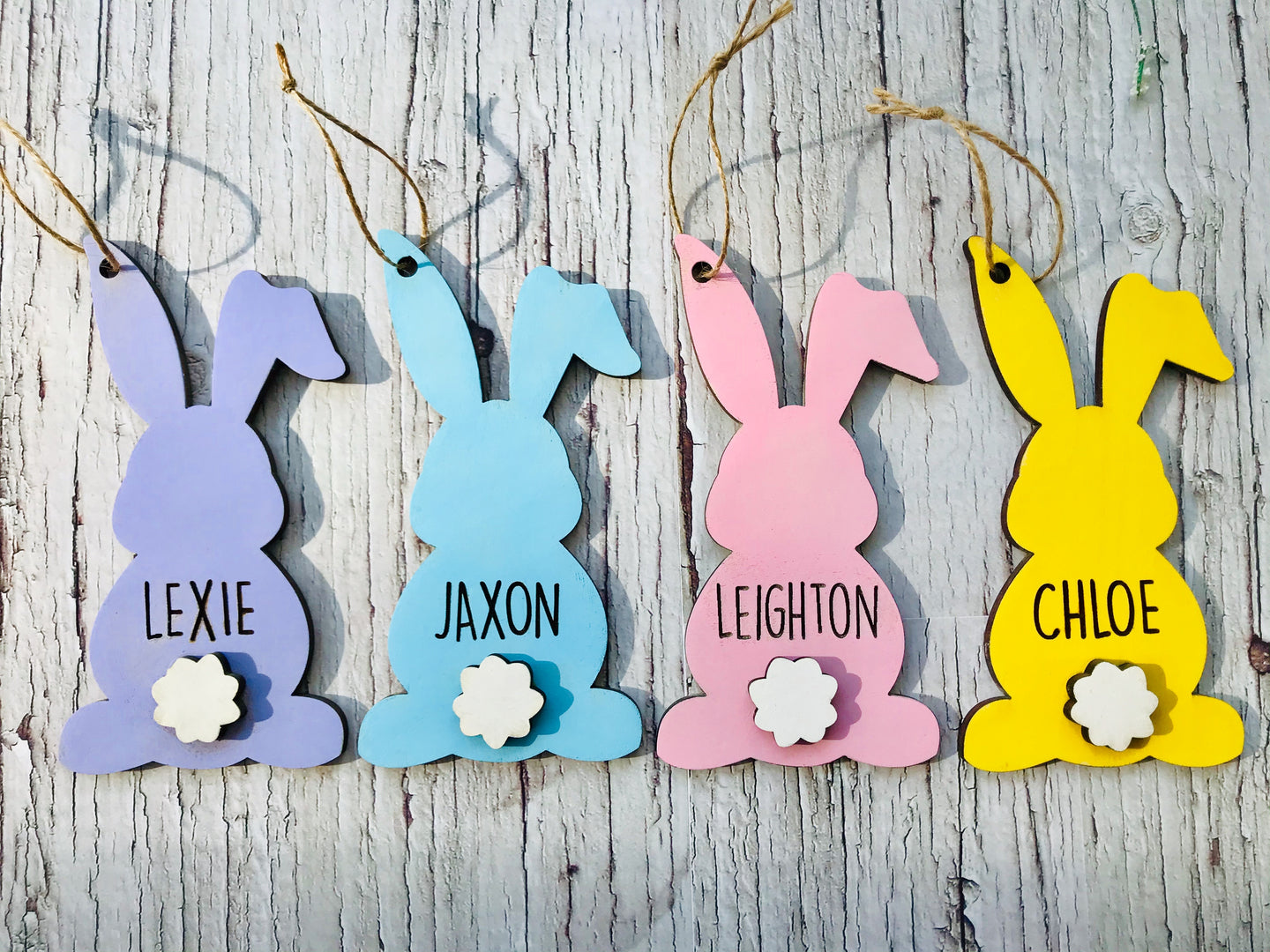 Easter Bunny Wooden Name Tags