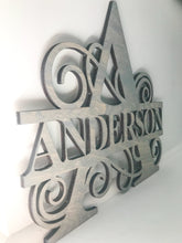 Load image into Gallery viewer, Monogram Family Sign
