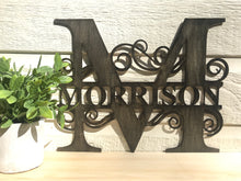 Load image into Gallery viewer, Monogram Family Sign
