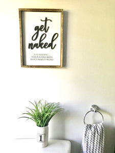 'Get Naked' Wall Signs